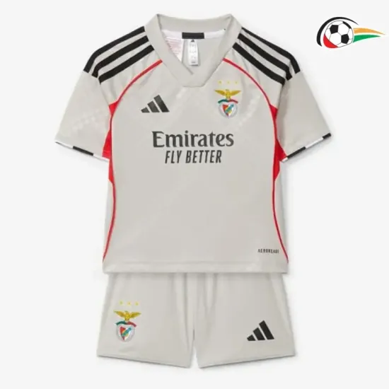 Camisola Benfica Qualidade Premium Visitante 2025/26 Infantil Bege Camisola Benfica Qualidade Premium Visitante 2025/26 Infantil Bege