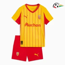 RC Lens Camiseta Qualidade TAILANDESA Home Primeiro Kit 2025/26 Niños Amarelo/Vermelho