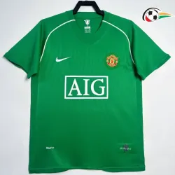 Camiseta Manchester United Qualidade TAILANDESA do Guarda-Redes 2007/08 Vintage Verde