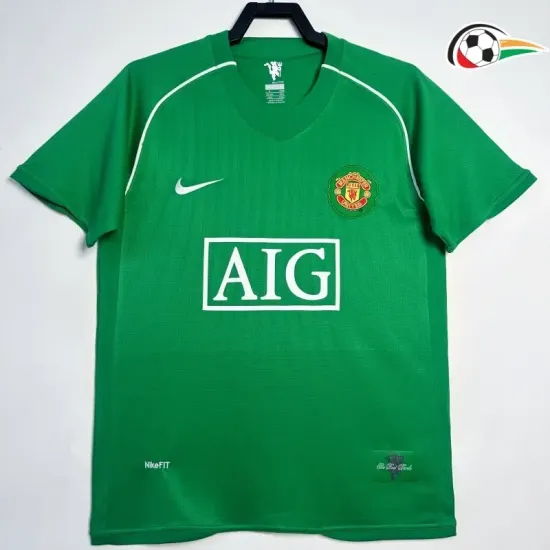 Camiseta Manchester United Qualidade TAILANDESA do Guarda-Redes 2007/08 Vintage Verde Camiseta Manchester United Qualidade TAILANDESA do Guarda-Redes 2007/08 Vintage Verde