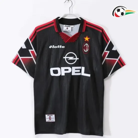 Camisola AC Milan Replicas Edição Especial 1997/98 Retro Classicas Preto