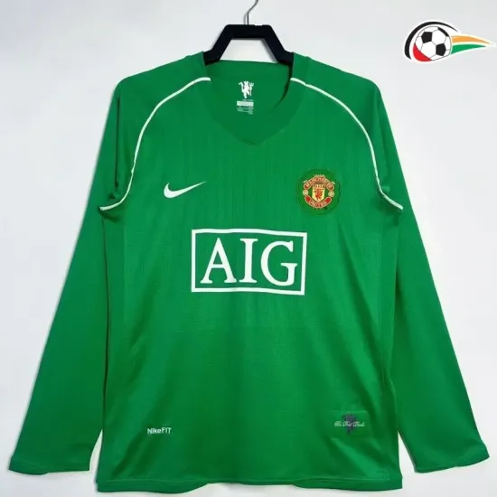 Equipacione Manchester United Qualidade AAA do Guarda-Redes 2007/08 Classicas ML Verde Equipacione Manchester United Qualidade AAA do Guarda-Redes 2007/08 Classicas ML Verde