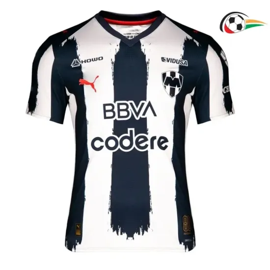 Monterrey Camisola Qualidade TAILANDESA Primeiro Kit 2025/26 Preto/Branco