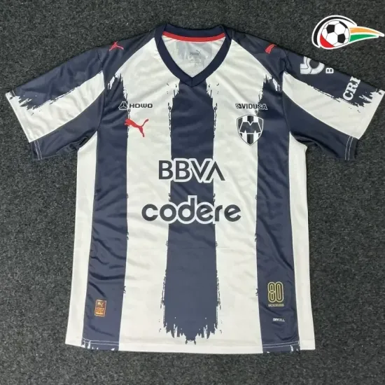 Monterrey Camisola Qualidade TAILANDESA Primeiro Kit 2025/26 Preto/Branco