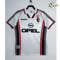 AC Milan Camisola Qualidade Premium Away 1997/98 Retro Classicas Branco