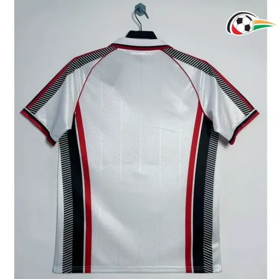 AC Milan Camisola Qualidade Premium Away 1997/98 Retro Classicas Branco