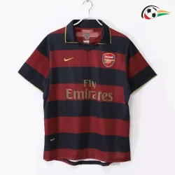 Arsenal Camiseta Qualidade TAILANDESA Thrid Terceiro Kit 2007/08 Vintage Vermelho/Preto