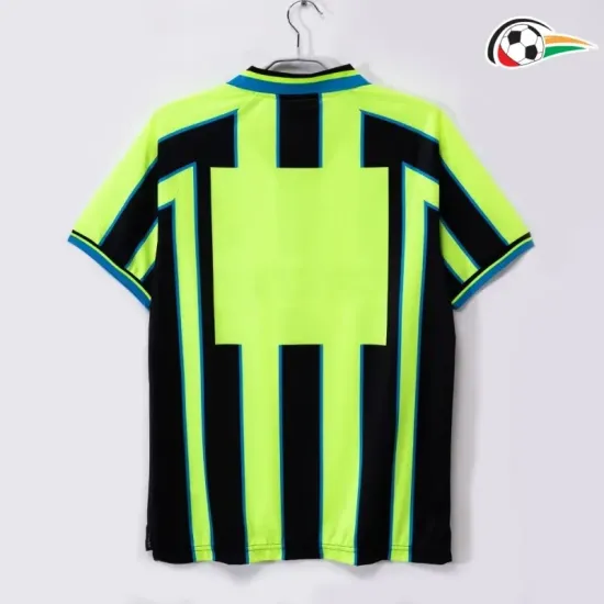 Camisola Manchester City Qualidade Premium Visitante 1998/99 Retro Classicas Verde/Negro Camisola Manchester City Qualidade Premium Visitante 1998/99 Retro Classicas Verde/Negro