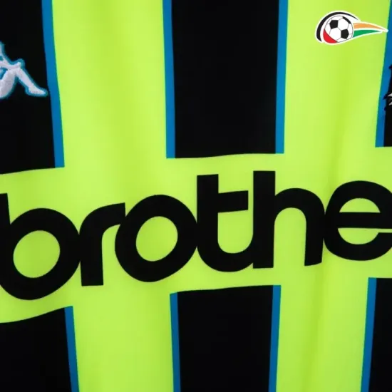 Camisola Manchester City Qualidade Premium Visitante 1998/99 Retro Classicas Verde/Negro Camisola Manchester City Qualidade Premium Visitante 1998/99 Retro Classicas Verde/Negro