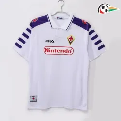 Fiorentina Camisola Qualidade TAILANDESA Away 1998/99 Retro Classicas Branco