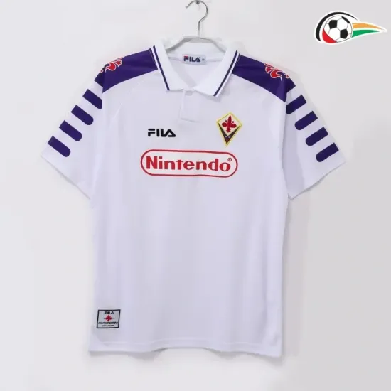 Fiorentina Camisola Qualidade TAILANDESA Away 1998/99 Retro Classicas Branco Fiorentina Camisola Qualidade TAILANDESA Away 1998/99 Retro Classicas Branco