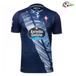Celta De Vigo Equipacione Futebol Segundo Kit 2025/26 com Patch da La Liga Azul Marinho