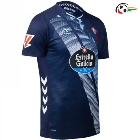 Celta De Vigo Equipacione Futebol Segundo Kit 2025/26 com Patch da La Liga Azul Marinho Celta De Vigo Equipacione Futebol Segundo Kit 2025/26 com Patch da La Liga Azul Marinho