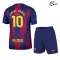 Camisa Lamine Yamal 10 Barcelona Titular 2025/2026 Infantil Vermelho/Azul