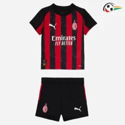 MODRIĆ 14 AC Milan Equipacione Baratas Primeiro Kit 2025/26 Infantil Vermelho/Preto