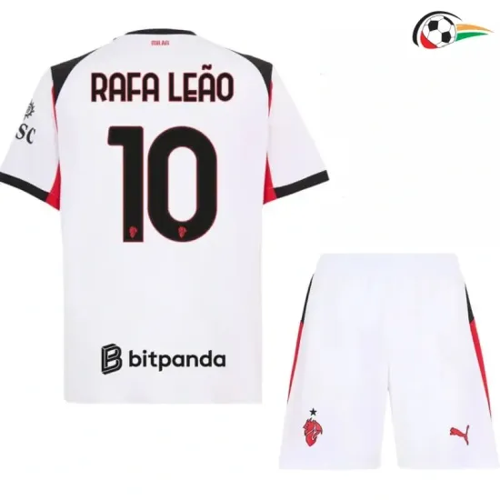 Equipacione MODRIĆ 14 AC Milan Futebol Away Segundo Kit 2025/26 Niños Branco Equipacione MODRIĆ 14 AC Milan Futebol Away Segundo Kit 2025/26 Niños Branco