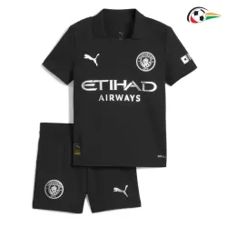 Manchester City Camiseta Qualidade TAILANDESA Away 2025/26 (Camisola + Calções) Preto