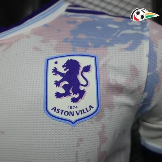 Aston Villa Camisa Futebol Thrid 2025/26 Versão Jogador Branco Aston Villa Camisa Futebol Thrid 2025/26 Versão Jogador Branco
