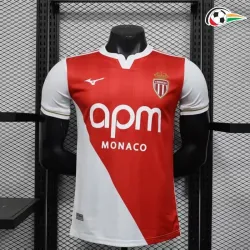 Camiseta Monaco Qualidade TAILANDESA Primeiro Kit 2025/26 Jogador Vermelho/Branco