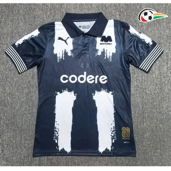 Camisola Monterrey Qualidade Premium 80 Edição De Aniversário 2025/26 Azul/Branco Camisola Monterrey Qualidade Premium 80 Edição De Aniversário 2025/26 Azul/Branco