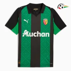 RC Lens Camisa Baratas Visitante Segundo Kit 2025/26 Verde/Preto