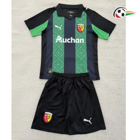 RC Lens Camiseta Qualidade TAILANDESA Visitante 2025/26 Niños Verde/Preto RC Lens Camiseta Qualidade TAILANDESA Visitante 2025/26 Niños Verde/Preto