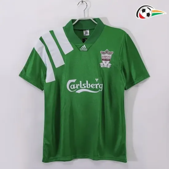 Camiseta Liverpool Qualidade TAILANDESA Segundo Kit 1992/93 Vintage Verde