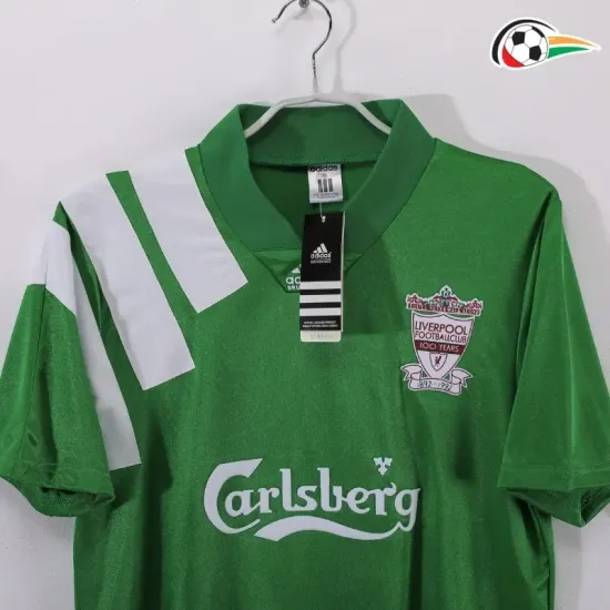 Camiseta Liverpool Qualidade TAILANDESA Segundo Kit 1992/93 Vintage Verde