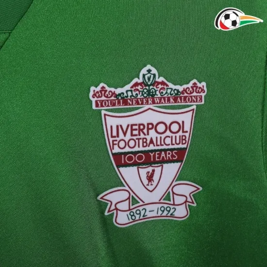 Camiseta Liverpool Qualidade TAILANDESA Segundo Kit 1992/93 Vintage Verde