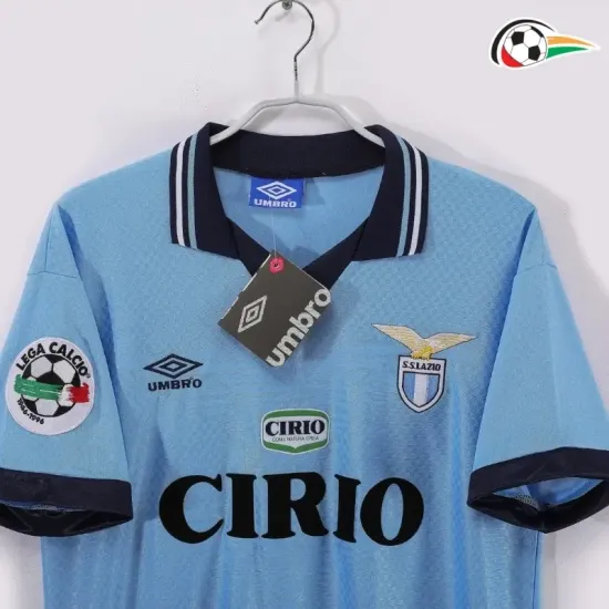 Camisa Lazio Qualidade AAA Primeiro Kit 1996/97 Retro Azul