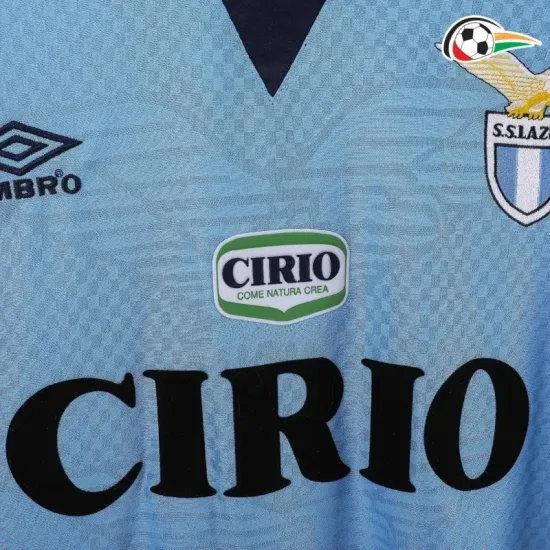 Camisa Lazio Qualidade AAA Primeiro Kit 1996/97 Retro Azul