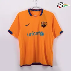 Camiseta Barcelona Qualidade Premium Visitante 2006/07 Vintage Laranja