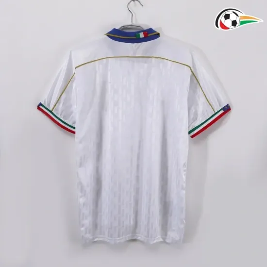 Camisola Italia Qualidade TAILANDESA Visitante Segundo Kit 1995 Retro Classicas Branco