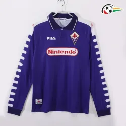 Fiorentina Camiseta Replicas Local Primeiro Kit 1998/99 Vintage ML Roxo