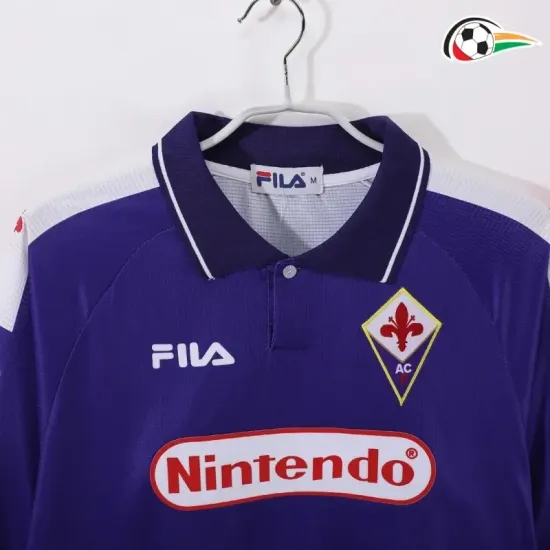 Fiorentina Camiseta Replicas Local Primeiro Kit 1998/99 Vintage ML Roxo Fiorentina Camiseta Replicas Local Primeiro Kit 1998/99 Vintage ML Roxo