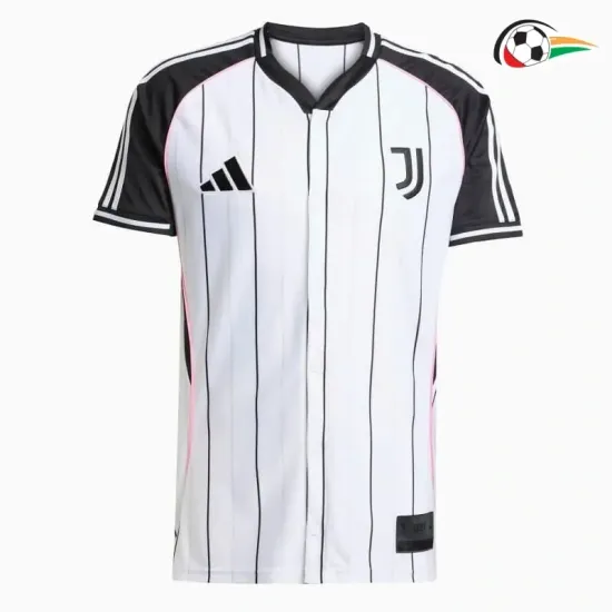 Juventus Camisola Replicas Camisa de Beisebol 2025/26 Preto/Branco Juventus Camisola Replicas Camisa de Beisebol 2025/26 Preto/Branco