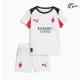 Camisa AC Milan Baratas Visitante Segundo Kit 2025/26 (Camisola + Calções) Branco