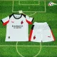 Camisa AC Milan Baratas Visitante Segundo Kit 2025/26 (Camisola + Calções) Branco