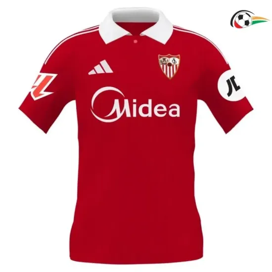 Camiseta Sevilla FC Qualidade TAILANDESA Segundo Kit 2025/26 Vermelho