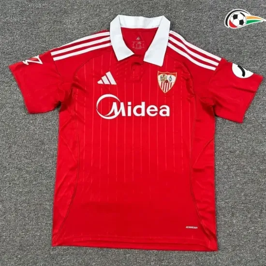 Camiseta Sevilla FC Qualidade TAILANDESA Segundo Kit 2025/26 Vermelho