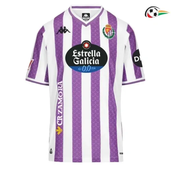 Camiseta Villarreal Replicas Home 2025/26 com Patch da La Liga Roxo/Branco Camiseta Villarreal Replicas Home 2025/26 com Patch da La Liga Roxo/Branco