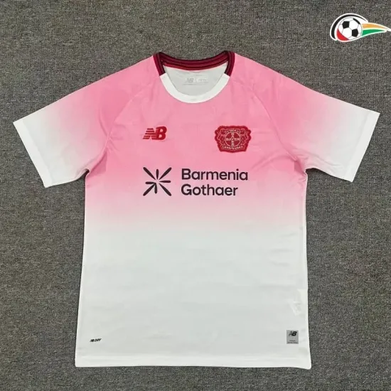 Camisola Leverkusen Qualidade TAILANDESA Away 2025/26 Rosa/Branco