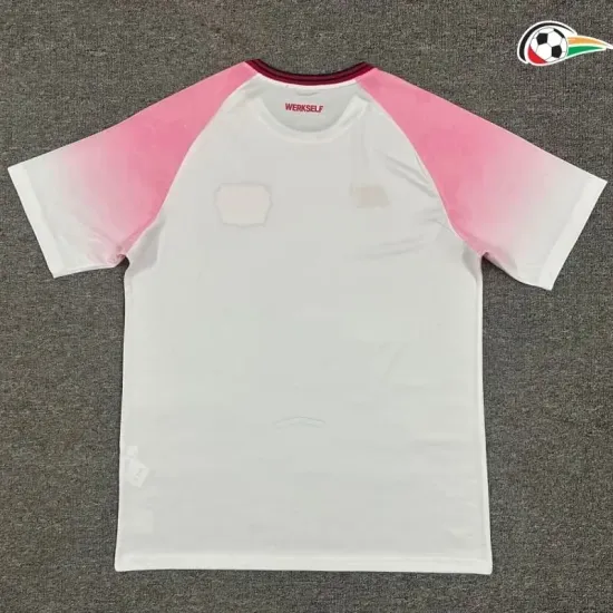 Camisola Leverkusen Qualidade TAILANDESA Away 2025/26 Rosa/Branco