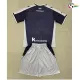 Camisola Real Sociedad Qualidade Premium Away Segundo Kit 2025/26 Infantil com Patch da La Liga Azul/Cinza
