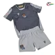 Camisola Real Sociedad Qualidade Premium Away Segundo Kit 2025/26 Infantil com Patch da La Liga Azul/Cinza