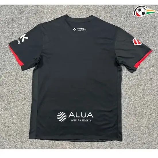 RCD Mallorca Camiseta Qualidade Premium Thrid Terceiro Kit 2025/26 com Patch da La Liga Preto
