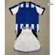 Real Sociedad Camiseta Qualidade TAILANDESA Local Primeiro Kit 2025/26 Niños com Patch da La Liga Azul/Branco