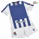 Real Sociedad Camiseta Qualidade TAILANDESA Local Primeiro Kit 2025/26 Niños com Patch da La Liga Azul/Branco