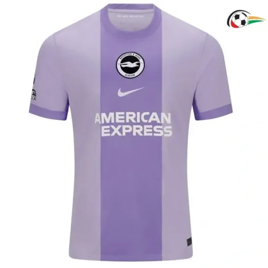 Camisola Brighton Qualidade Premium Away Segundo Kit 2025/26 Roxo Camisola Brighton Qualidade Premium Away Segundo Kit 2025/26 Roxo