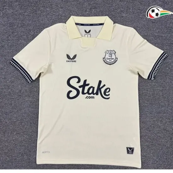 Everton FC Camisola Qualidade TAILANDESA Segundo Kit 2025/26 Bege